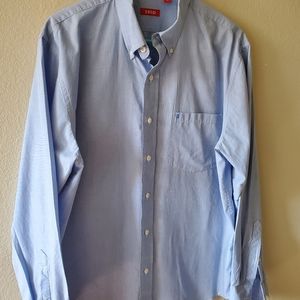 Men's izod blue dress shirt